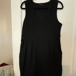 Gap L Sheath Dress Sleeveless Black Short Length Stretch Pockets